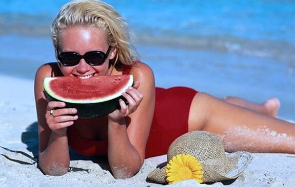 La dieta dell'anguria è meglio osservata nella calda estate