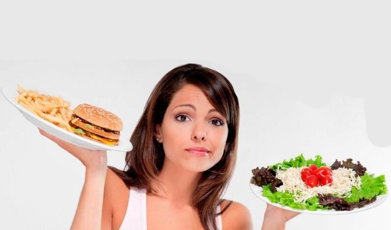 Una ragazza segue una dieta antipurine per curare la gotta. 
